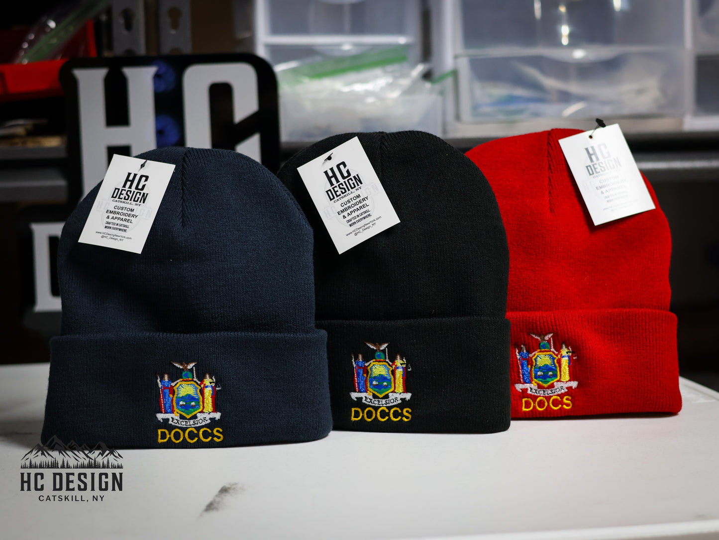 Embroidered DOCS Fleece Lined Beanie